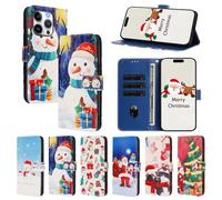 Cover per Nokia C12,360 Protettiva Custodia in PU Pelle Portafoglio Flip Schede con Slot per Carte,Magnetica Antiurto Cover per Nokia C12,Natale/1