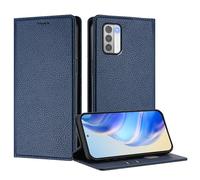 Cover per Nokia HMD Fuison, Custodia Flip Pelle Leather Portafoglio Magnetica Libro [Slot Schede], Silicone TPU Bumper Wallet Supporto Cover, Antiurto [Kickstand] (Blu)