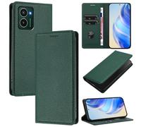 Cover per Nokia HMD Pulse Plus, Custodia Portafoglio in Pelle Cover Folio a Libro con Slot per Porta Carte Supporto Magnetica Flip Case - [verde scuro]
