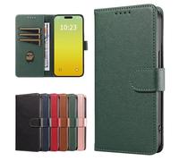 Cover per OnePlus 10 Pro Libro in Pelle PU, [con 2 Pezzi Pellicola Vetro Temperato] Custodia Portafoglio Antiurto [Blocco RFID] [Funzione di Supporto] [Slot Schede], Verde