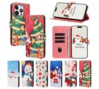 Cover per Oppo A16/A16S/A54 4G/A56 5G,360 Protettiva Custodia in PU Pelle Portafoglio Flip Schede con Slot per Carte,Magnetica Antiurto Cover per Oppo A16/A16S/A54 4G/A56 5G,Natale/6