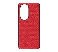 Cover per Oppo Reno 10 e 10 Pro gel di silicone stile carbonio rossa