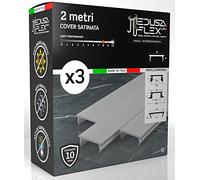 Cover per Profilo alluminio per Strisce LED MEDUSAFLEX mod.Andromeda 2 Metri - Satinata Made in Italy in Policarbonato stabilizzato UV e certificata UL94HB - Garanzia 10 anni - Pacco da 3 (6m)
