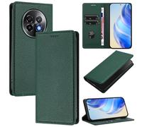 Cover per Realme 13 Pro plus 5G, Custodia Portafoglio in Pelle Cover Folio a Libro con Slot per Porta Carte Supporto Magnetica Flip Case - [verde scuro]