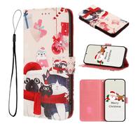 Cover per Redmi 9 Activ Natale Custodia Portafoglio [Blocco RFID] Premium Natale Pelle PU Wallet Case Flip Libro con Porta Carte Slot Supporto Flip Case per Redmi 9 Activ