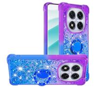 Cover per Redmi Note 14 Pro Plus Liquido Custodia Superficie Lucida Custodia Protettiva Bumper Caso con Rotazione Magnetic Finger Ring Holder Case Glitter Silicone Custodia per Redmi Note 14 Pro Plus