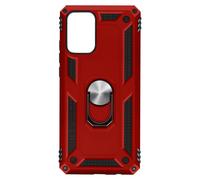 Cover per Samsung Galaxy A02s Bi-materia Anello Magnetico Stand rossa