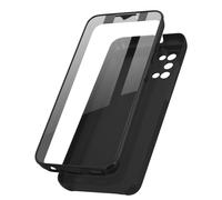 Cover per Samsung Galaxy A02s, Retro Rigido e Fronte Flessibile, nera