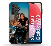 Cover per Samsung Galaxy A13, motivo: Johnny Hallyday Moto