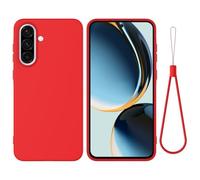 Cover per Samsung Galaxy A37, Custodia in TPU Tinta Unita, Case in Silicone Morbido, Custodia in gomma antiurto sottile Cover per Samsung Galaxy A37-Rosso