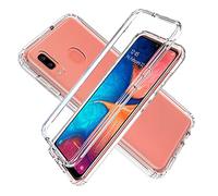 Cover per Samsung Galaxy A50, Custodia 2in1 Dual Layer Ibrida [360°] Full Body Antiurto Protettiva [Silicone TPU Fronte] e [Rigida Plastica Back] caso per Samsung Galaxy A50 / A30s, [Transparente]