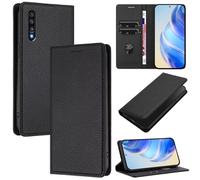 Cover per Samsung Galaxy A70/A70S, Custodia Portafoglio in Pelle Cover Folio a Libro con Slot per Porta Carte Supporto Magnetica Flip Case - [Nero]