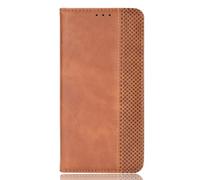 Cover per Samsung Galaxy Fold 7 Case Cover,Cuscio retro magnetico del telefono,Progetto del portafoglio con copertura del caso Flip in pelle -Brown