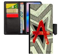 Cover per Samsung Galaxy Note 20 in pelle con aletta e filosofia a stella nera, simbolo di disegno comunista comunismo rosso