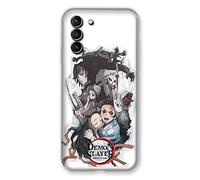 Cover per Samsung Galaxy S21 Plus Manga Demon Slayer bianco