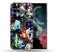 Cover per Samsung Galaxy S22 Ultra Manga Blu Pele Mele