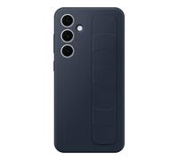 Samsung Standing Grip Case cover con cinturino e funzione cavalletto per Galaxy S24 FE, Blu Nero