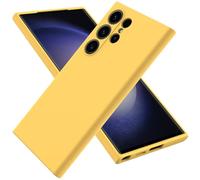 Cover per Samsung Galaxy S24 Ultra, Custodia in TPU Tinta Unita, Case in Silicone Morbido, Custodia in gomma antiurto sottile Cover per Samsung Galaxy S24 Ultra-Giallo