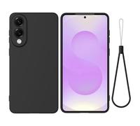 Cover per Samsung Galaxy S25 Edge, Custodia in TPU Tinta Unita, Case in Silicone Morbido, Custodia in gomma antiurto sottile Cover per Samsung Galaxy S25 Edge-Nero