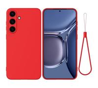 Cover per Samsung Galaxy S25 FE, Custodia in TPU Tinta Unita, Case in Silicone Morbido, Custodia in gomma antiurto sottile Cover per Samsung Galaxy S25 FE-Rosso