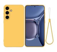 Cover per Samsung Galaxy S25 FE, Custodia in TPU Tinta Unita, Case in Silicone Morbido, Custodia in gomma antiurto sottile Cover per Samsung Galaxy S25 FE-Giallo