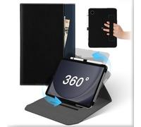 Cover Per Samsung Galaxy Tab A9 8.7 Pollici 2023 Tablet, Custodia Pelle Rotante 360°Supporto con Supporto Matita & Tasca, Libro Protettiva Antiurto Auto Tablet Case Galaxy Tab A9 2023 Nero Blu