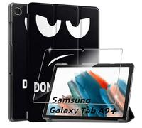 Cover per Samsung Galaxy Tab A9+/A9 Plus 2023 11 inches custodie+1 Pezzi Vetro Temperato,Gomma Protezione Protettivo,Ultra Sottile Antiurto Anti-Graffio TPU Flessibile Case-Don't Touch