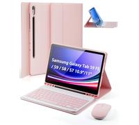 Cover Per Samsung Galaxy Tab S10 Lite/S10 FE (2025)/S9 FE (2023)/Tab S9 (2023)/Tab S8 (2022)/Tab S7 (2020) 10.9-11 Pollici italiana tastiera Con wireless Bluetooth tastiera Mouse Keyboard Case Rosa