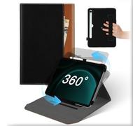 Cover Per Samsung Galaxy Tab S9 FE 10,9 Pollici/S9 11‘’/S8/S7 Tablet, Custodia Pelle Rotante 360°Supporto con Supporto Matita&Tasca, Libro Protettiva Antiurto Auto Svegliati/Sonno Case Nero Marron