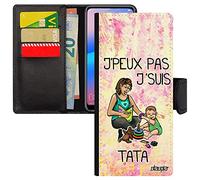 Cover per Samsung Note 20 pelle umorismo non posso io sono tata case io 4G a conchiglia bambino jpeux disegno zia viola drole de per Galaxy