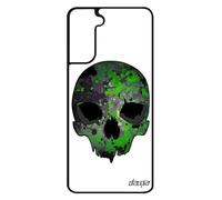 Cover per Samsung S21 FE in silicone testarello di morte telefono originale verde techno maschera portatile ossa horror street art mobile gel per Galaxy