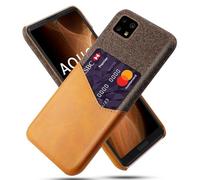 Cover per Sharp Sense 4,Copertura in pelle in tela e PU,Antiscivolo,360°copertura completa Impossibile con 1 slot per carte dietro,Prevenzione della caduta-Brown