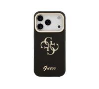 Cover per smartphone Guess Effetto Granulato Nero con Supporto per iPhone 17 Pro