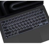 Cover per tastiera coreana in silicone per MacBook Pro 2023 2022 2021 da 14,2 pollici Apple MacBook Pro 14 A2442 A2779/16,1 pollici MacBook Pro 16 A2485 A2780 con chip M3 M2 M1 Pro Max, nero