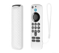 Cover per telecomando in silicone leggero compatibile con Fire TV 4K e Fire TV HD Il modello più recente fornisce resistenza alle cadute e supporto per impugnatura testurizzato (bianco)