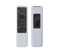 Cover per telecomando Samsung per Smart TV, lavabile, colore: bianco | Funzione fluorescente, trova il telecomando al buio, assorbe la luce, verde brillante viola, visibilità notturna