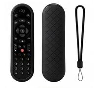 Cover per telecomando vocale originale Sky Q EC201 EC202 SKY135, telecomando in vetro, Sky Q Touch e non-touch, custodia protettiva con cordino anti-smarrimento, colore nero