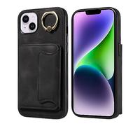 Cover per telefono compatibile con iPhone 14 Plus 6.7 Inch Wallet Case in pelle protettiva con Card Holder, 360° Rotazione Ring Kickstand PU Leather Double Magnetic Clasp Shockproof Cover ar