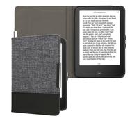 kwmobile Cover Compatibile con Tolino Vision 1/2 / 3/4 HD - Custodia a Libro in Tela e Pelle PU - Flip Case per eReader