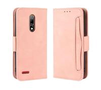 Cover per Ulefone Note 8P,Retro magnetico Flip Case,PU cuoio portafoglio design con slot per schede rimovibili -Pink