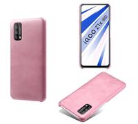 Cover per vivo iQOO Z1x,Antiscivolo,Protezione dalle cadute,Cuscio posteriore a colore solido semplice,Design in pelle di imitazione di plastica-Pink