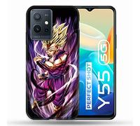 Cover per Vivo Y55 5G Manga Dragon Ball Sangohan, colore: Viola