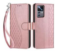 Cover per Xiaomi 12T / 12T Pro PU Pelle Custodia Flip Cubo - Oro Rosa
