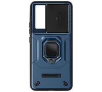 Cover per Xiaomi 13T e 13T Pro anello supporto coprifotocamera scorrevole blu