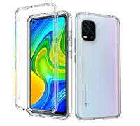 Cover per Xiaomi Mi 10 Lite,360 Gradi Full Body Antiurto Custodia [Trasparente Silicone TPU Anteriore e Rigida Plastica Back ] 2 in1 Protezione Cover per Xiaomi Mi 10 Lite,Trasparente