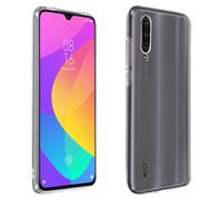 Cover per Xiaomi Mi 9 Lite Silicone Morbida / Pellicola Vetro Temperato 9H Nero