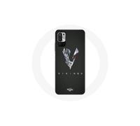 Cover per Xiaomi Poco M3 Pro Vikings Serie Stagione 6 logo V Spada Grigia Fondo Nero