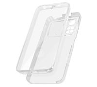 Cover per Xiaomi Poco M4 Pro 4G Retro Rigido e Fronte Flessibile - Trasparente