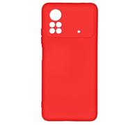 Cover per Xiaomi Poco X4 Pro 5G in Silicone Semi-rigido Soft-touch Rossa