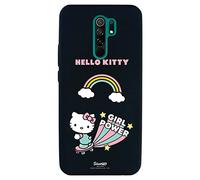 Cover per Xiaomi Redmi 9 Nero con motivo Hello Kitty Girl Power